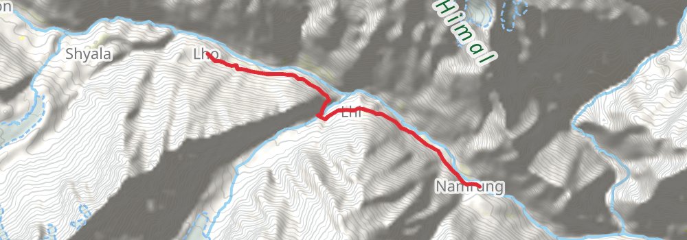 Manaslu Trek stage 7 Map