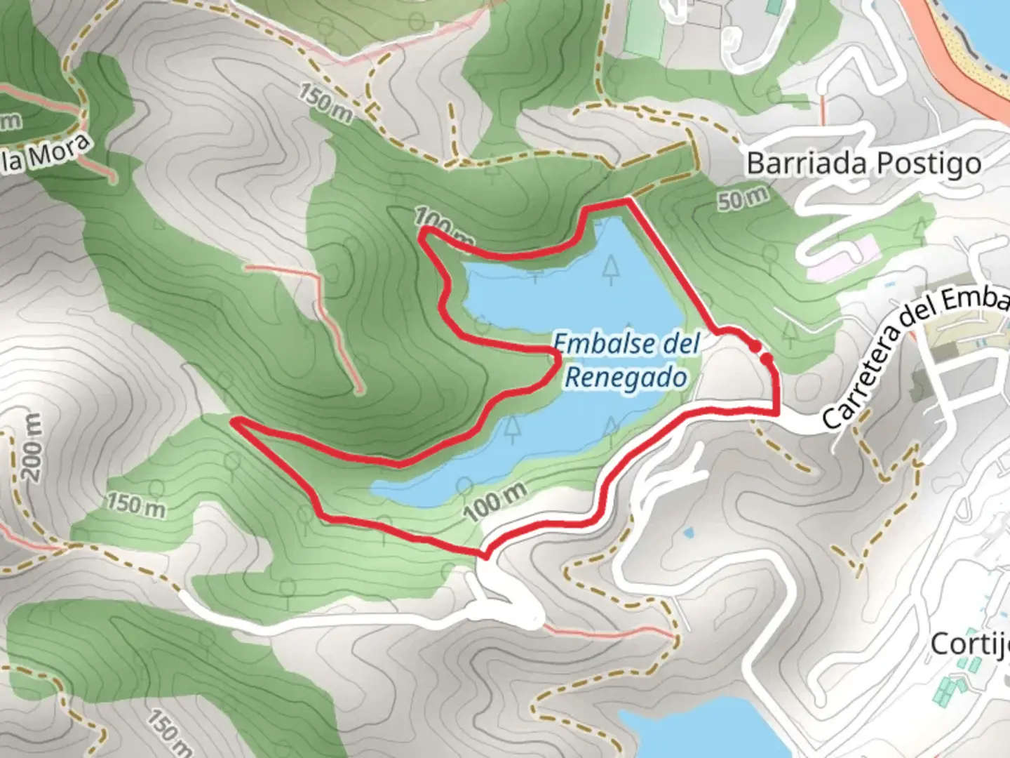 An image depicting the trail Renegade Reservoir Bypass SL CE 1 and its surrounding area.
