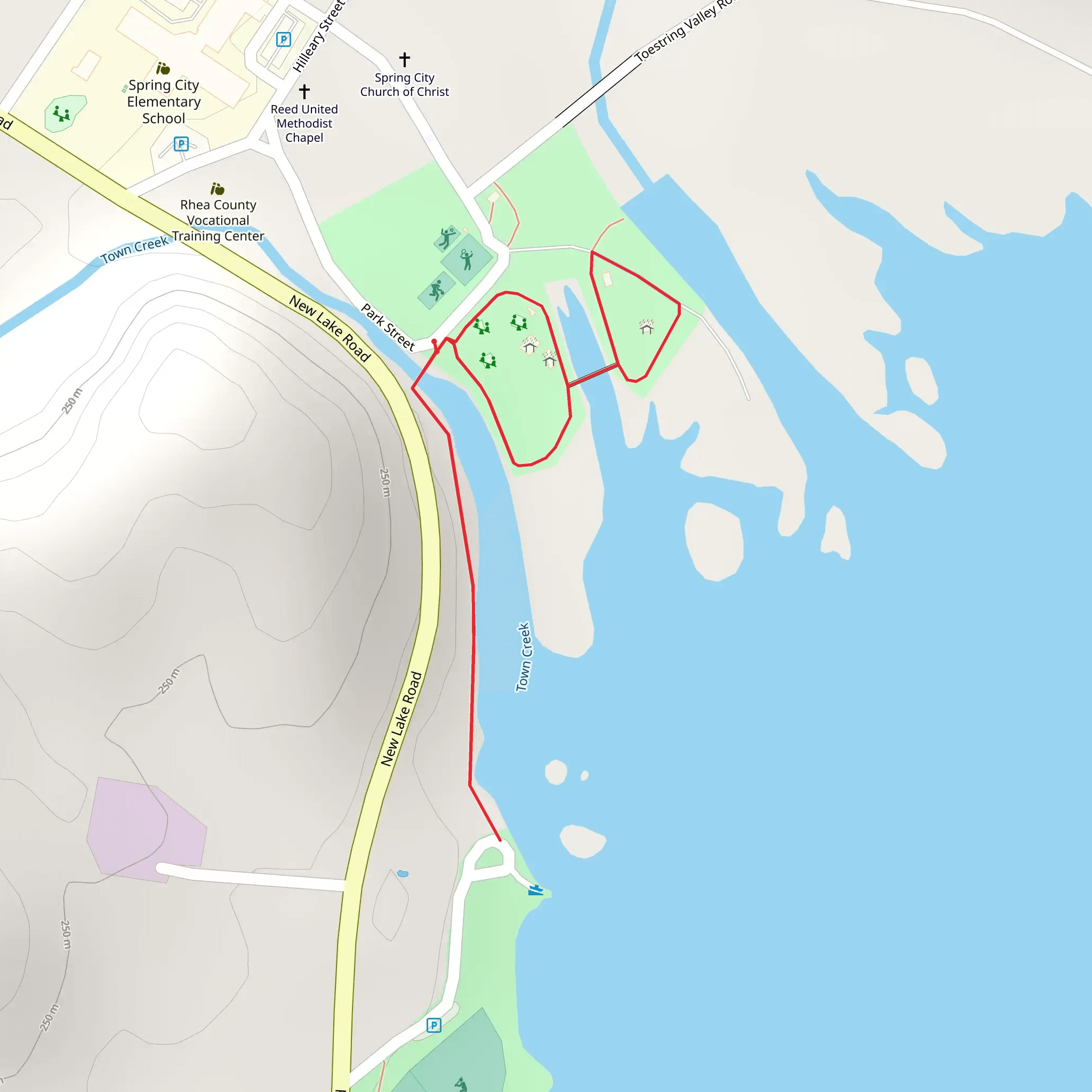 Town Creek Walk mobile static map