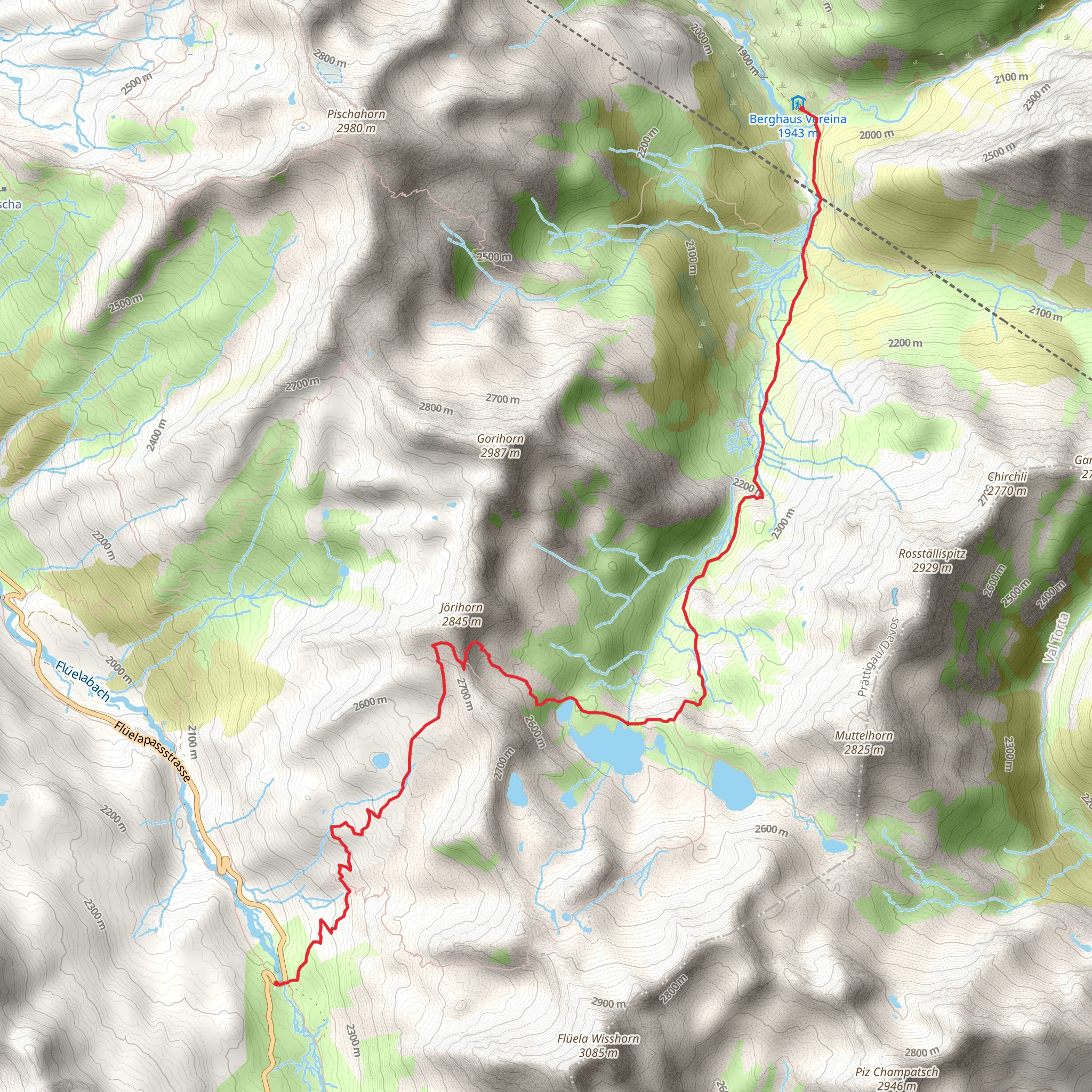 Wagerhus - Berghaus Vereina Trail mobile static map