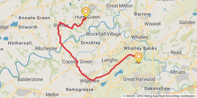 Liverpool South Parkway to Walney Island Walk stage 13 Map