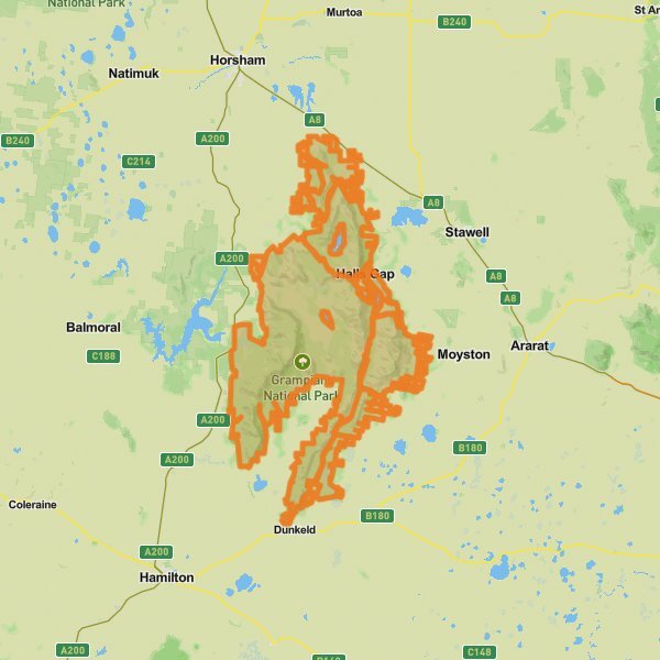 Grampians National Park mobile static map