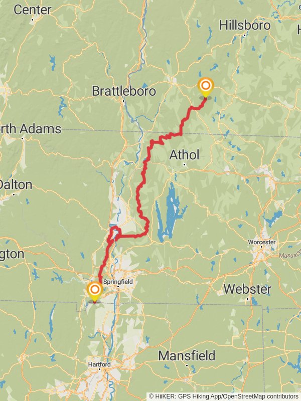Map of Metacomet monadnock Trail - 21hf8w5doro0elorlk6uxc0oavr1