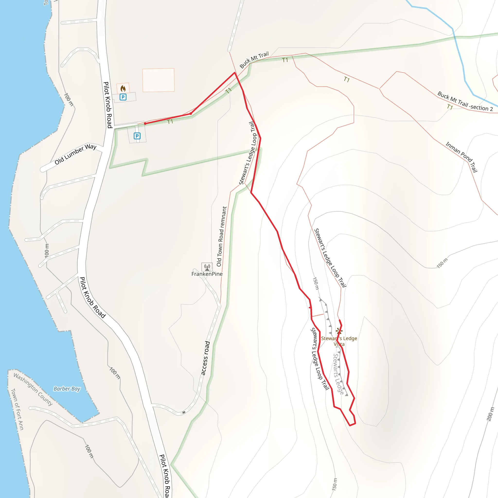 Stewart's Ledge Loop Trail mobile static map
