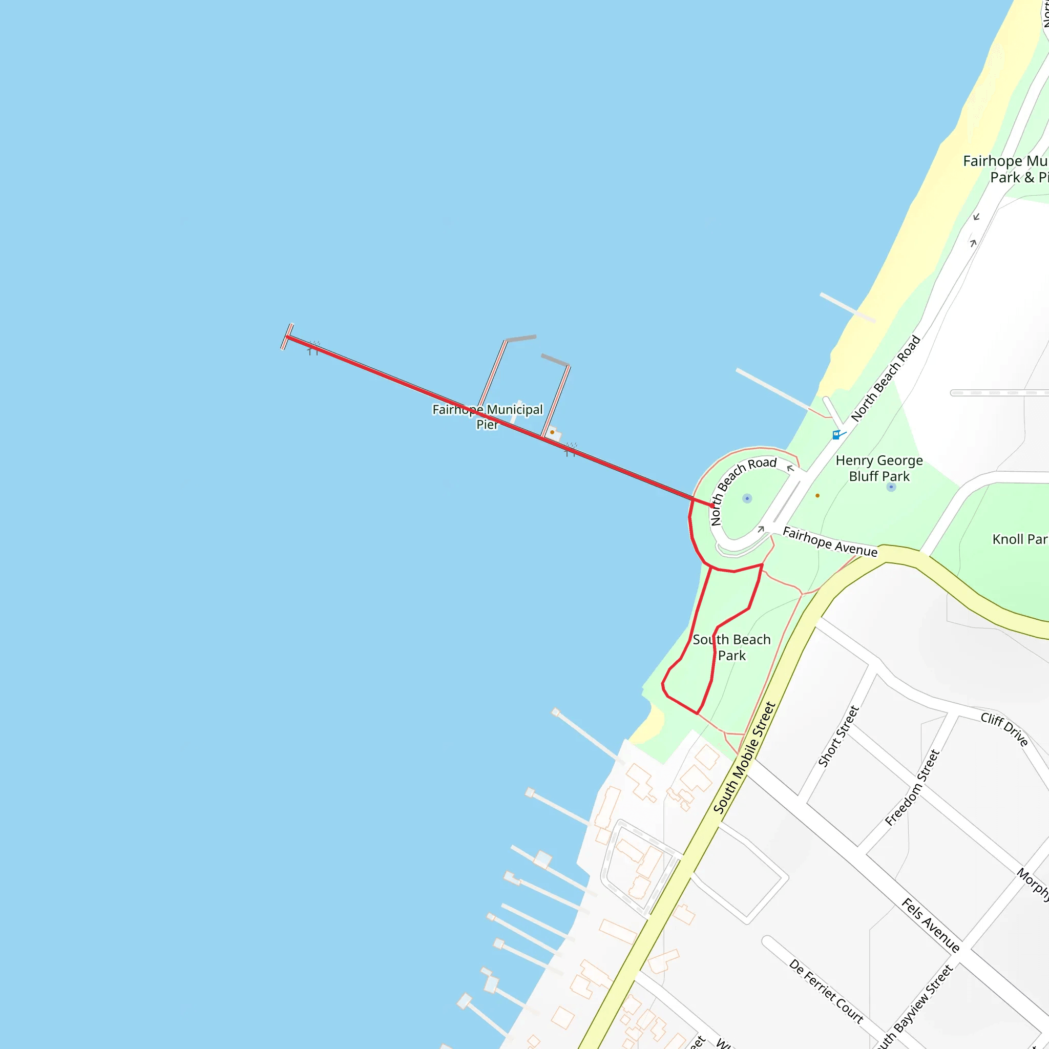 South Beach Park mobile static map
