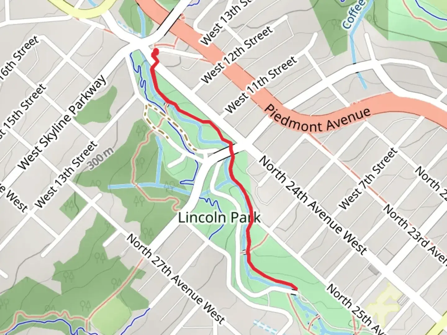 An image depicting the trail Lincoln Park Trail and its surrounding area.