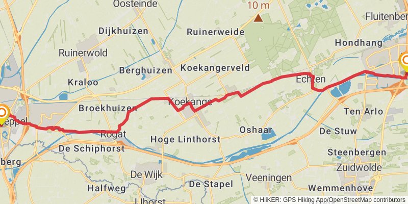 Westerborkpad stage 13 Map