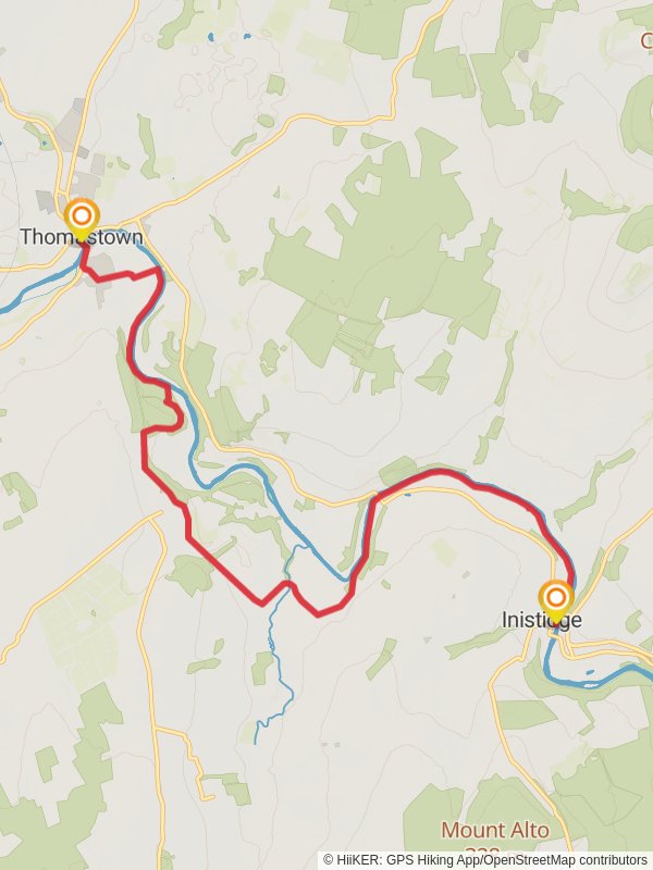 Thomastown to Inistioge - Nore Valley Walk mobile static map