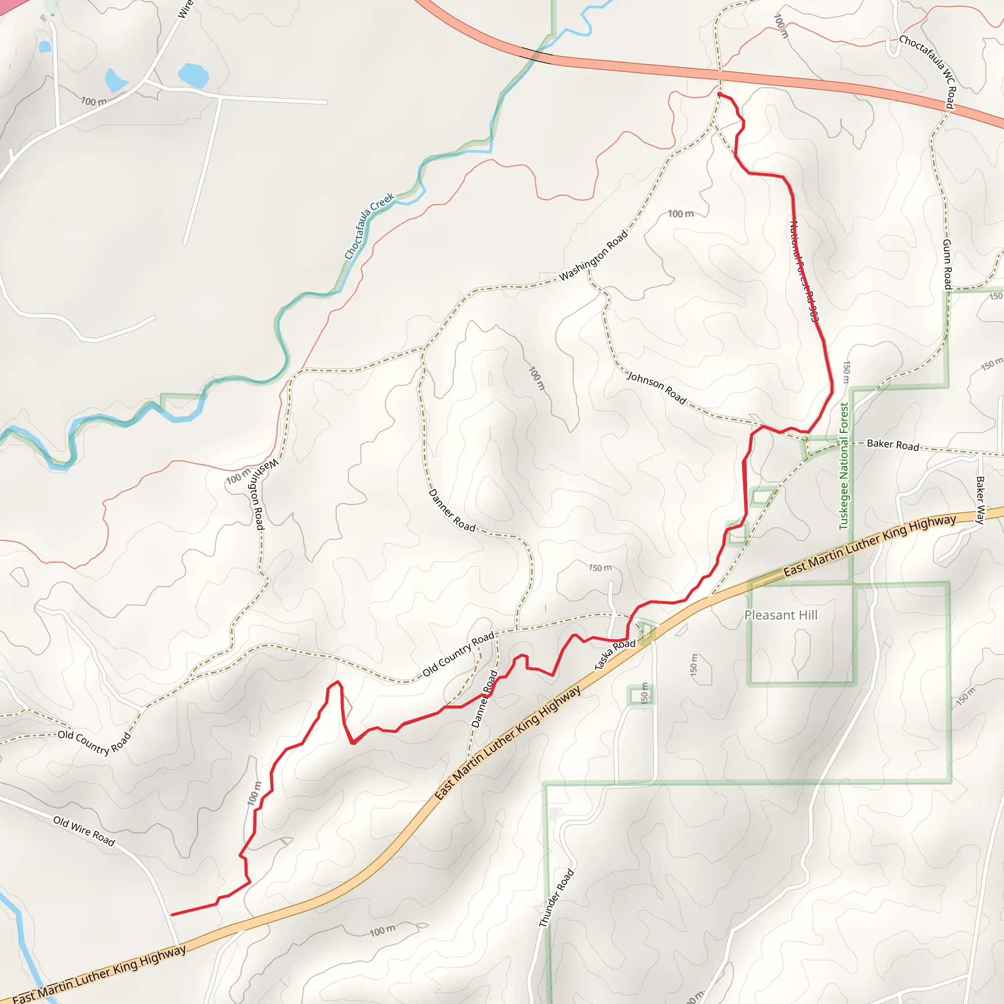 Pleasant Hill Mountain Trail mobile static map