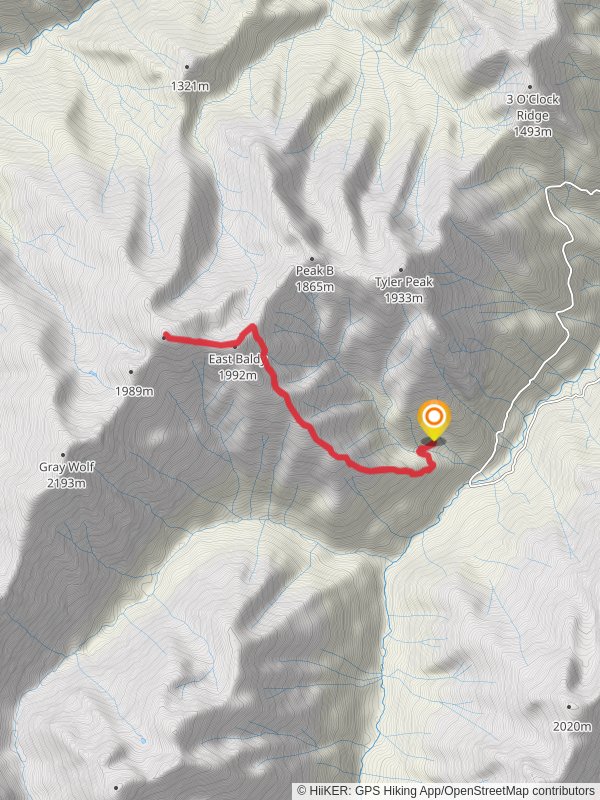 Baldy and East Baldy via Lower Maynard Burn Trail mobile static map