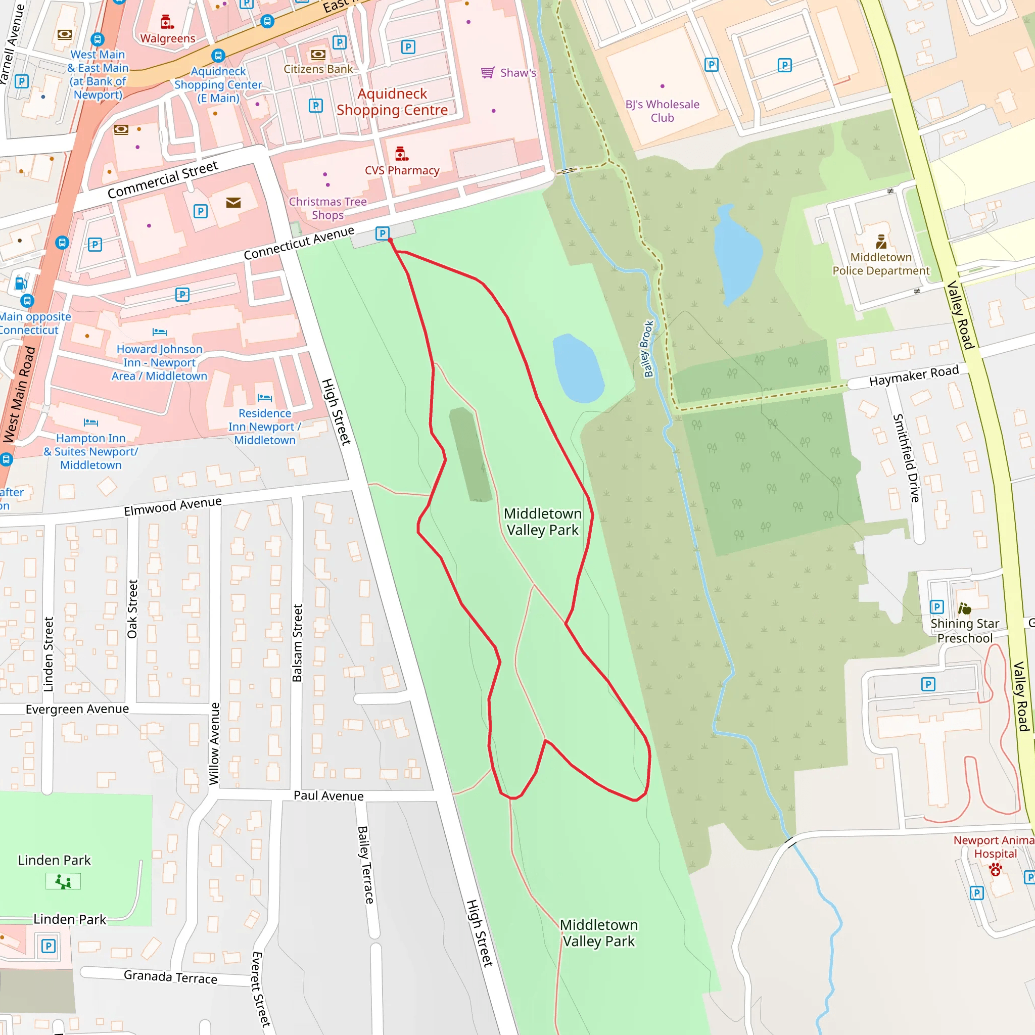 Middletown Valley Park Loop mobile static map
