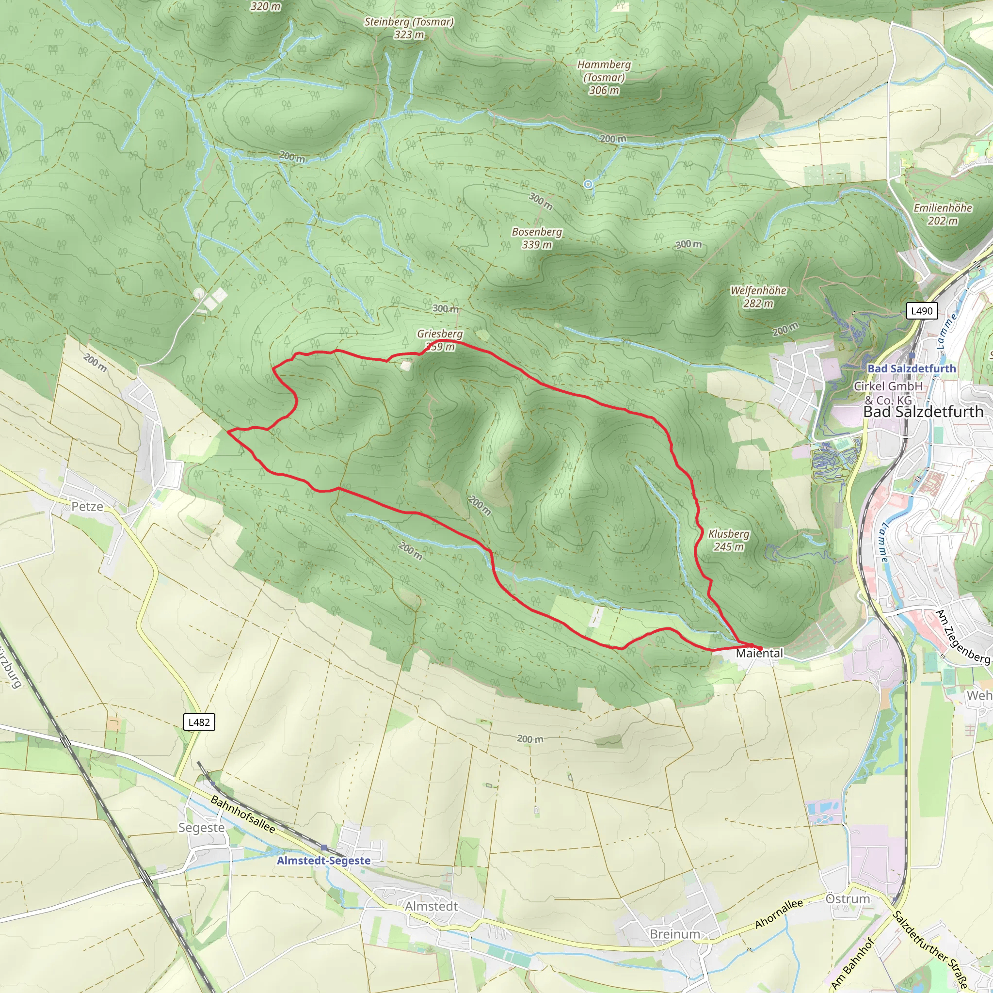 Griesberg Loop from Maiental mobile static map