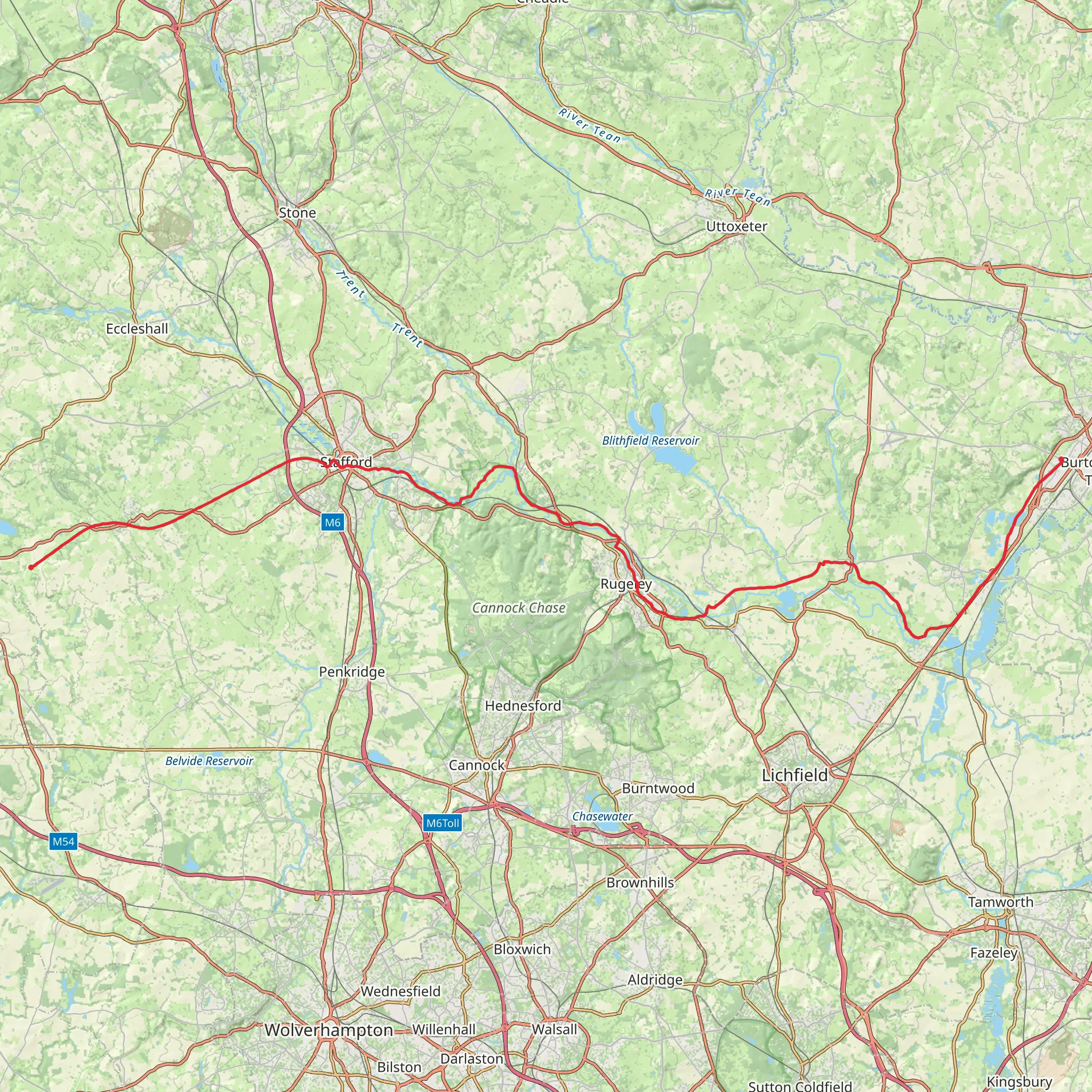 Way for the Millennium - Staffordshire mobile static map