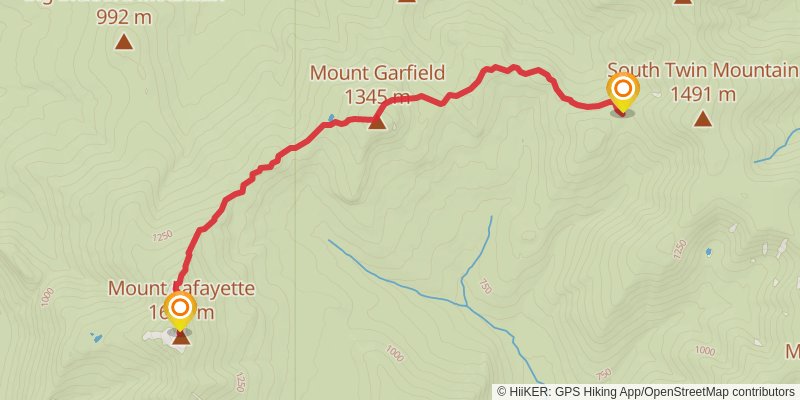 The Pemigewasset Loop stage 2 Map