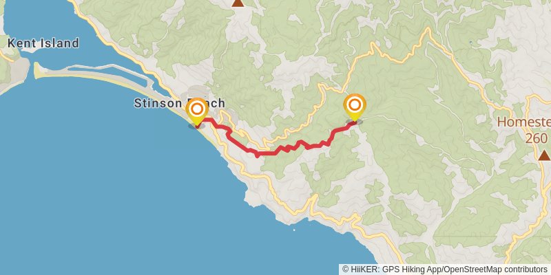 Bay Area Ridge Trail spur 2 Map