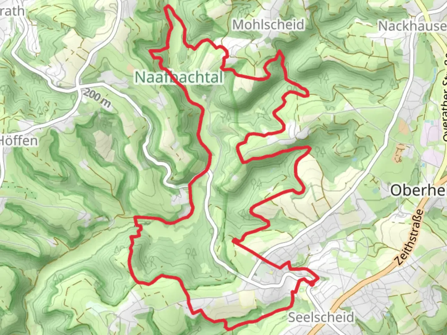 An image depicting the trail Seelscheid and Meisenbach Loop and its surrounding area.
