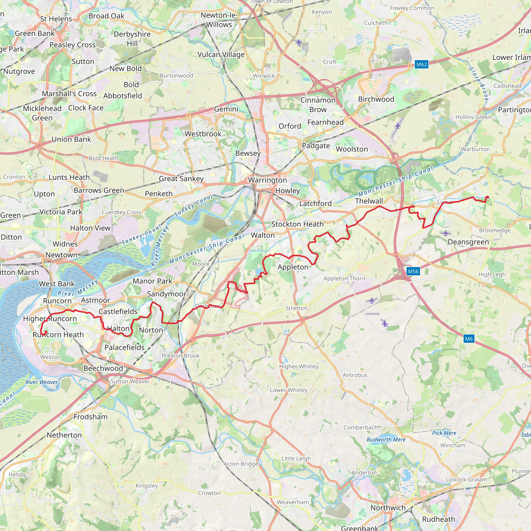 Mersey Valley Timberland Trail mobile static map