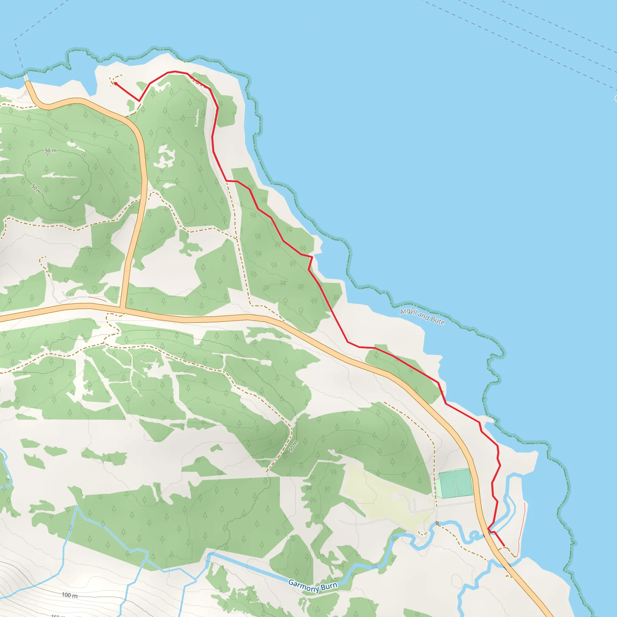 Isle of Mull East Coastal Trail mobile static map