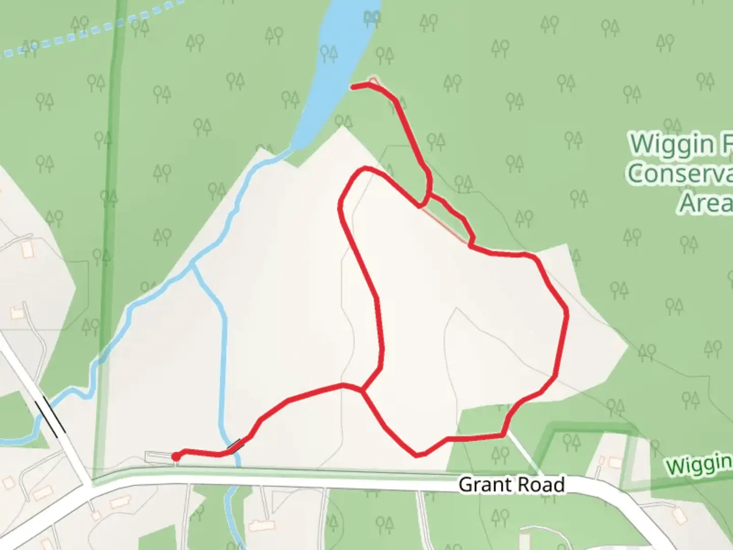 An image depicting the trail Smart's Creek - Red Loop Blt Trail and its surrounding area.