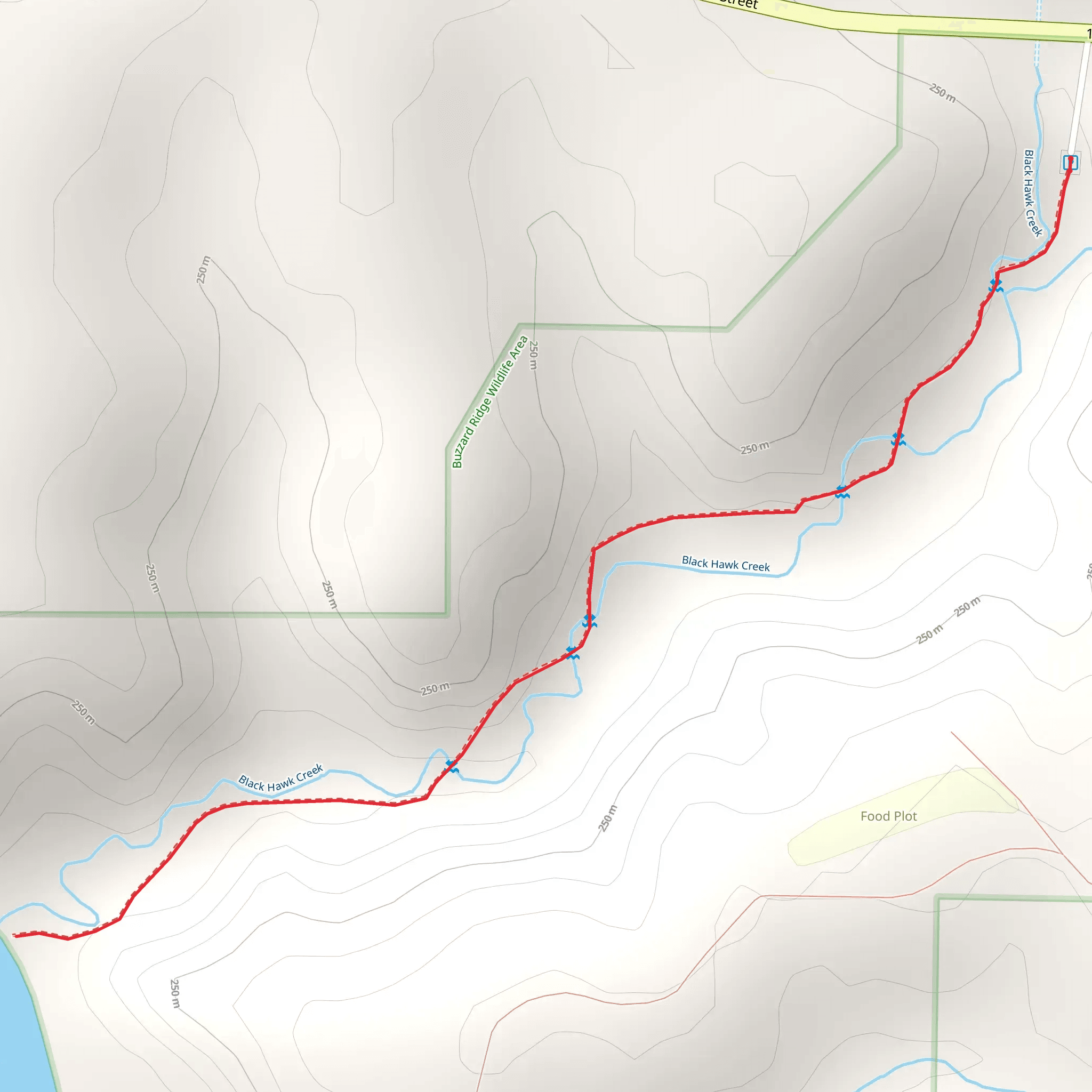 Black Hawk Creek mobile static map