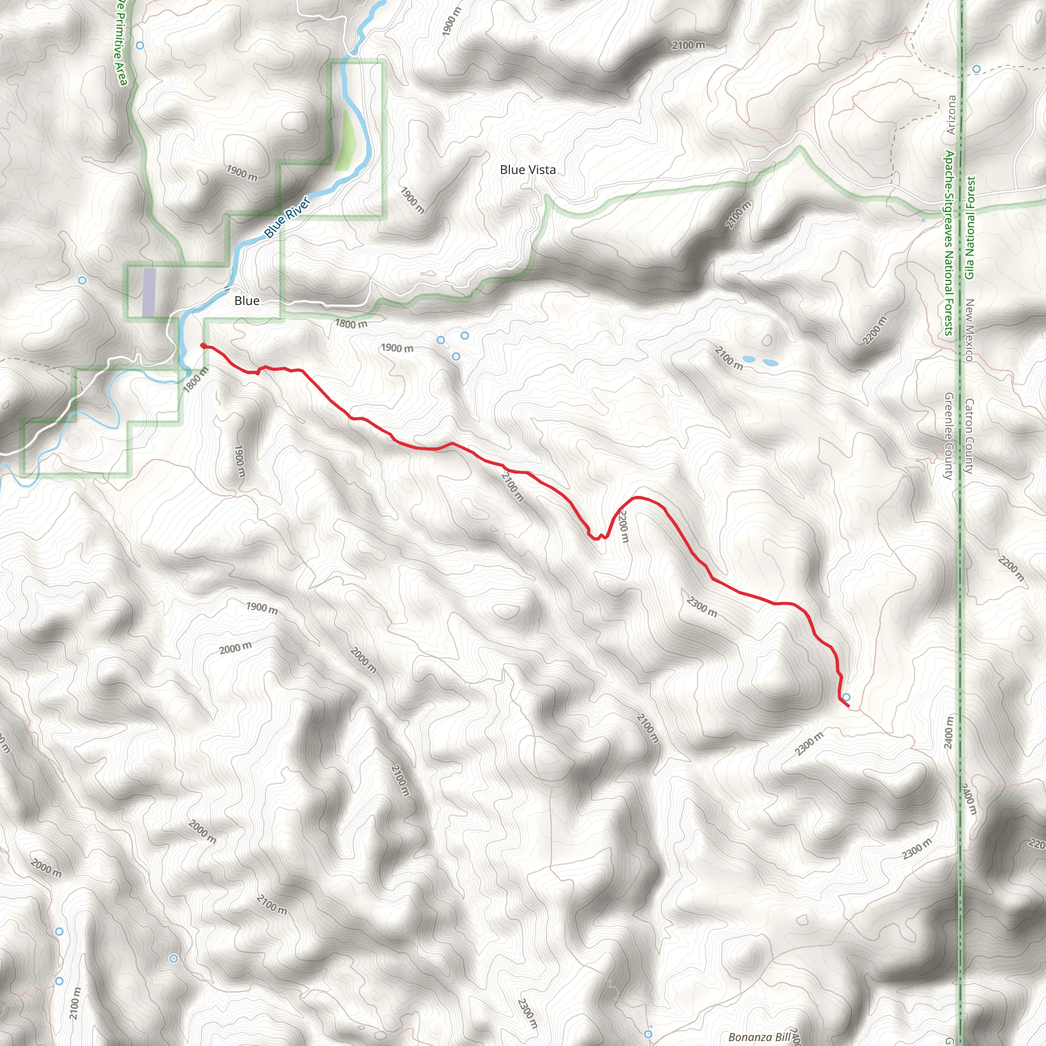 Hinkle Trail mobile static map