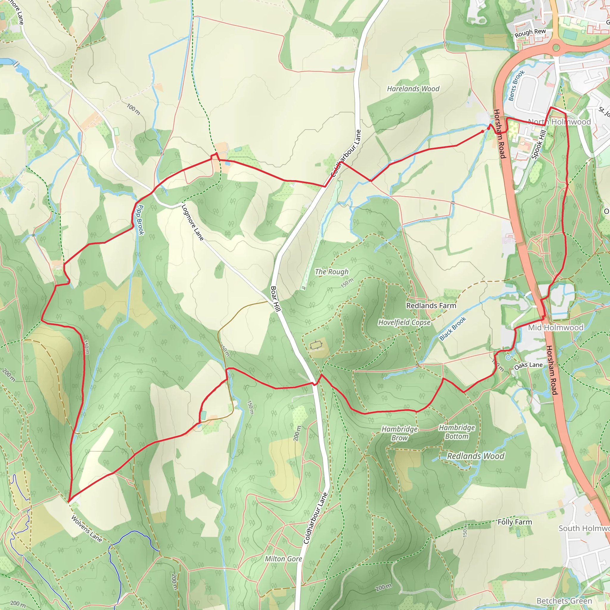 Squires Great Wood and Robbing Gate via NT Permissive Bridleway mobile static map