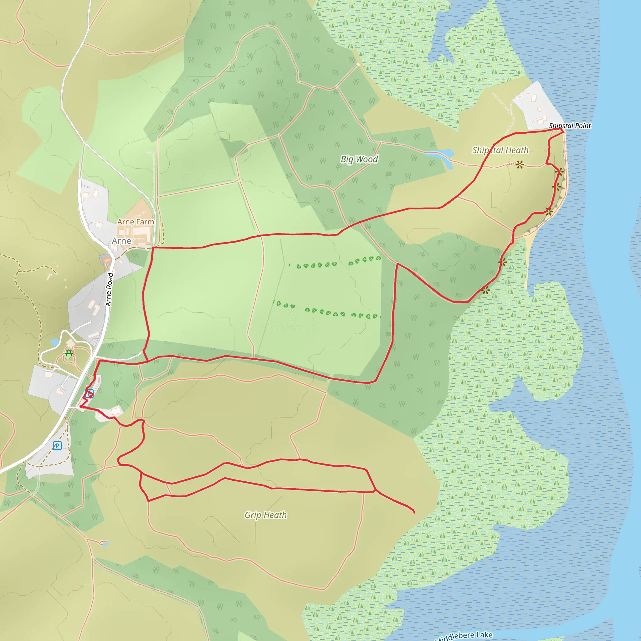 Arne Nature Reserve Loop mobile static map