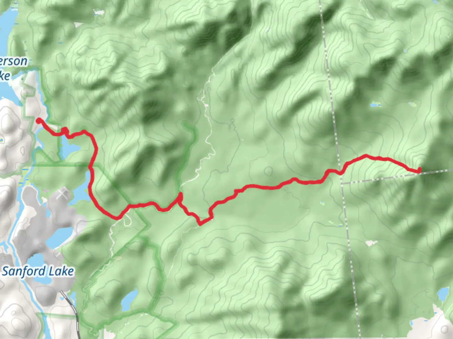 An image depicting the trail Allen Mountain via East River Trail and its surrounding area.
