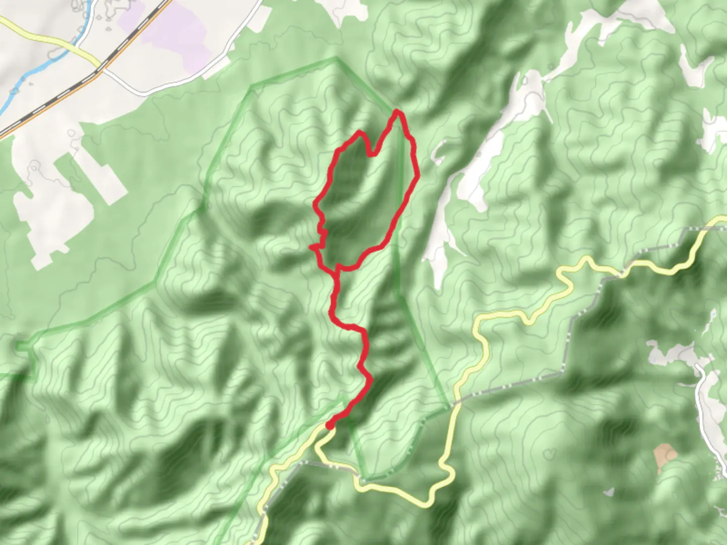 An image depicting the trail Rocky Mount - Gap Run Loop Trail and its surrounding area.