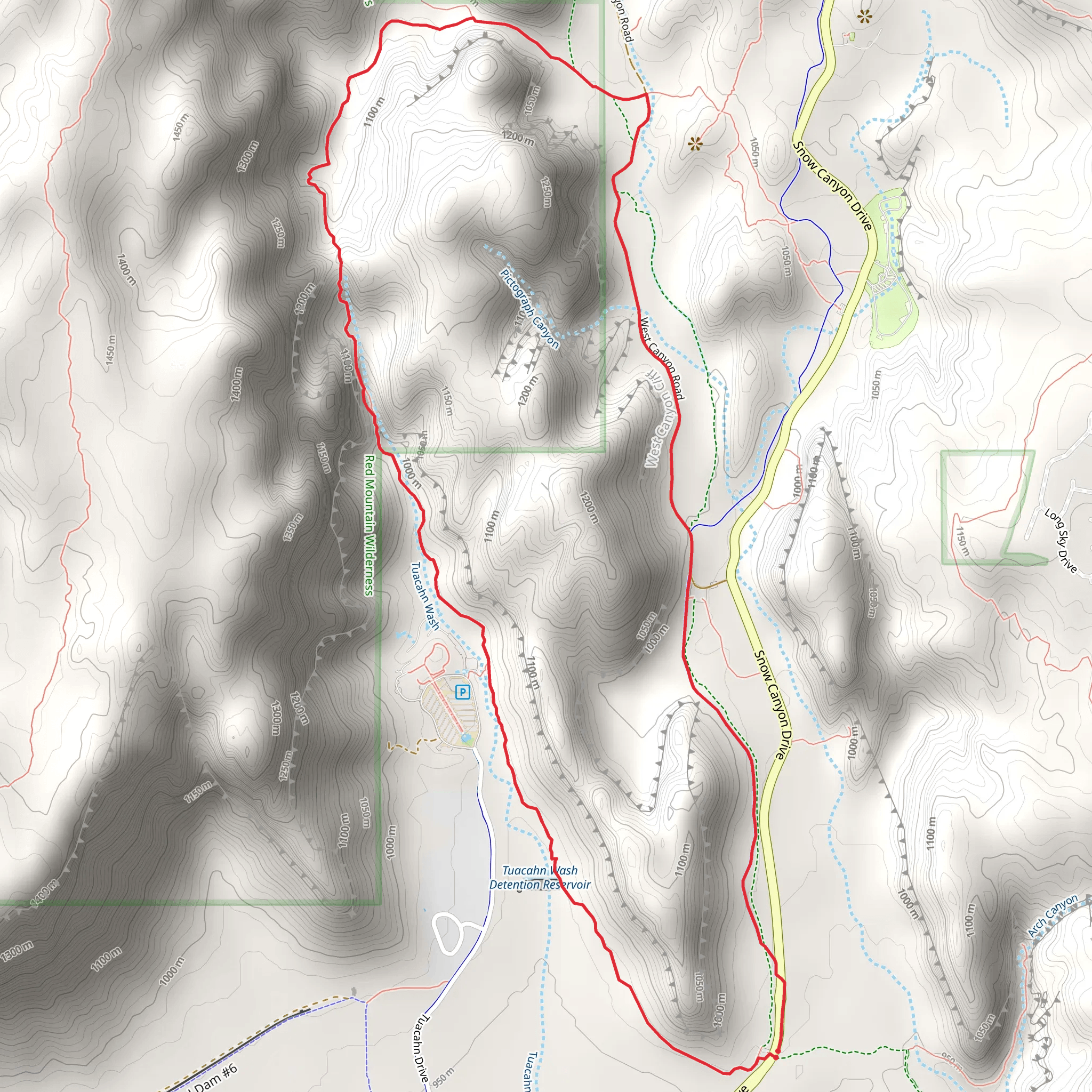 Padre Canyon Trail and West Canyon Road Loop mobile static map