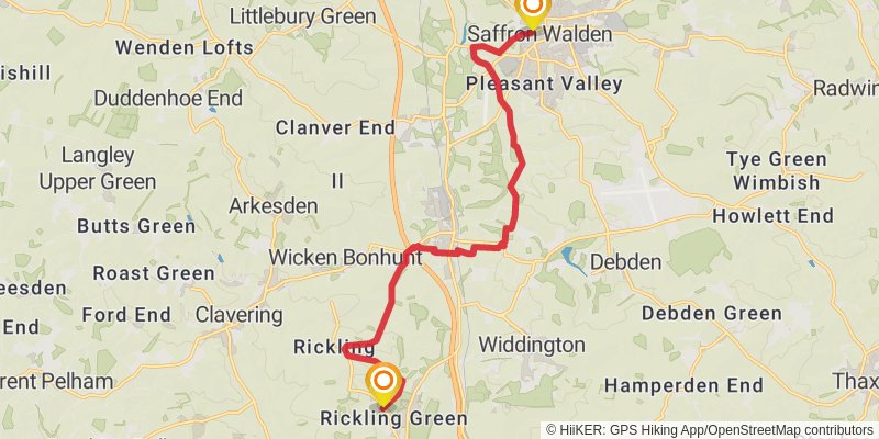 Harcamlow Way stage 3 Map