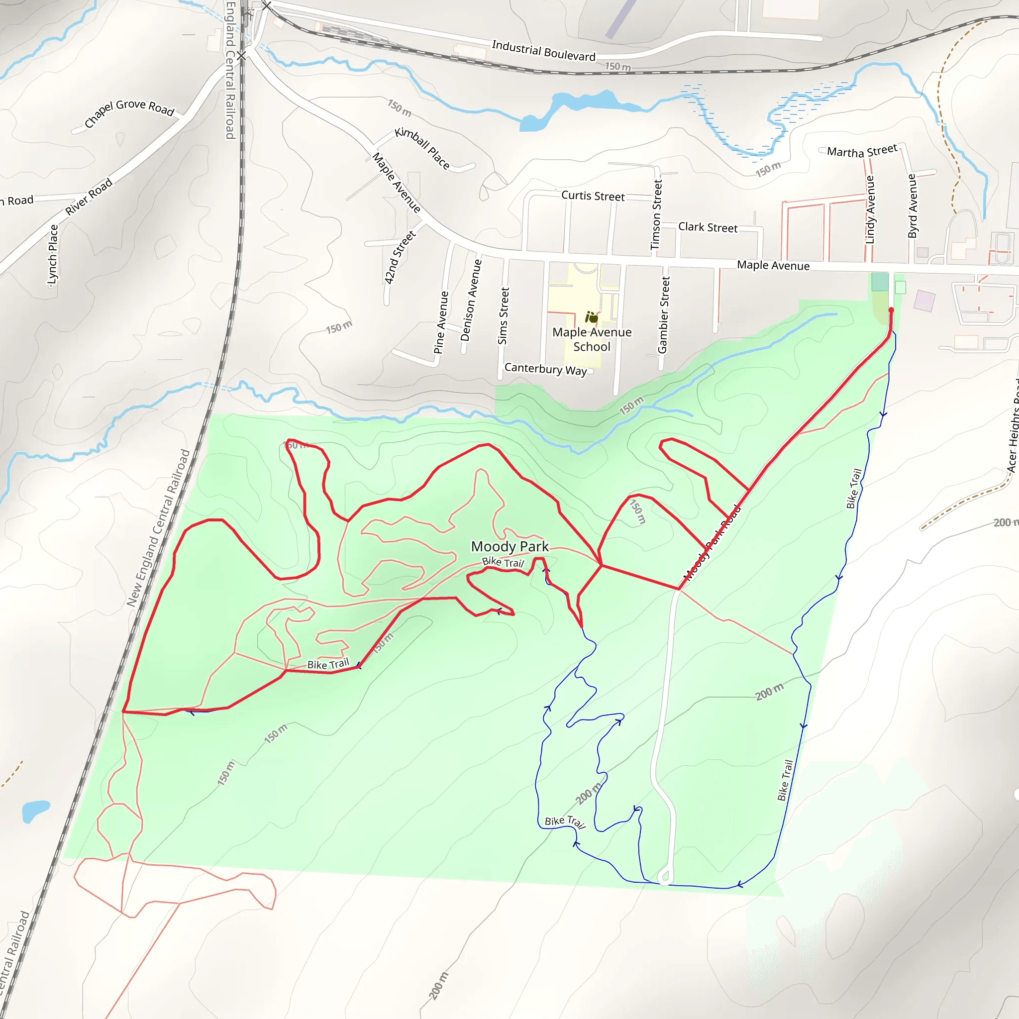Moody Park Loop mobile static map