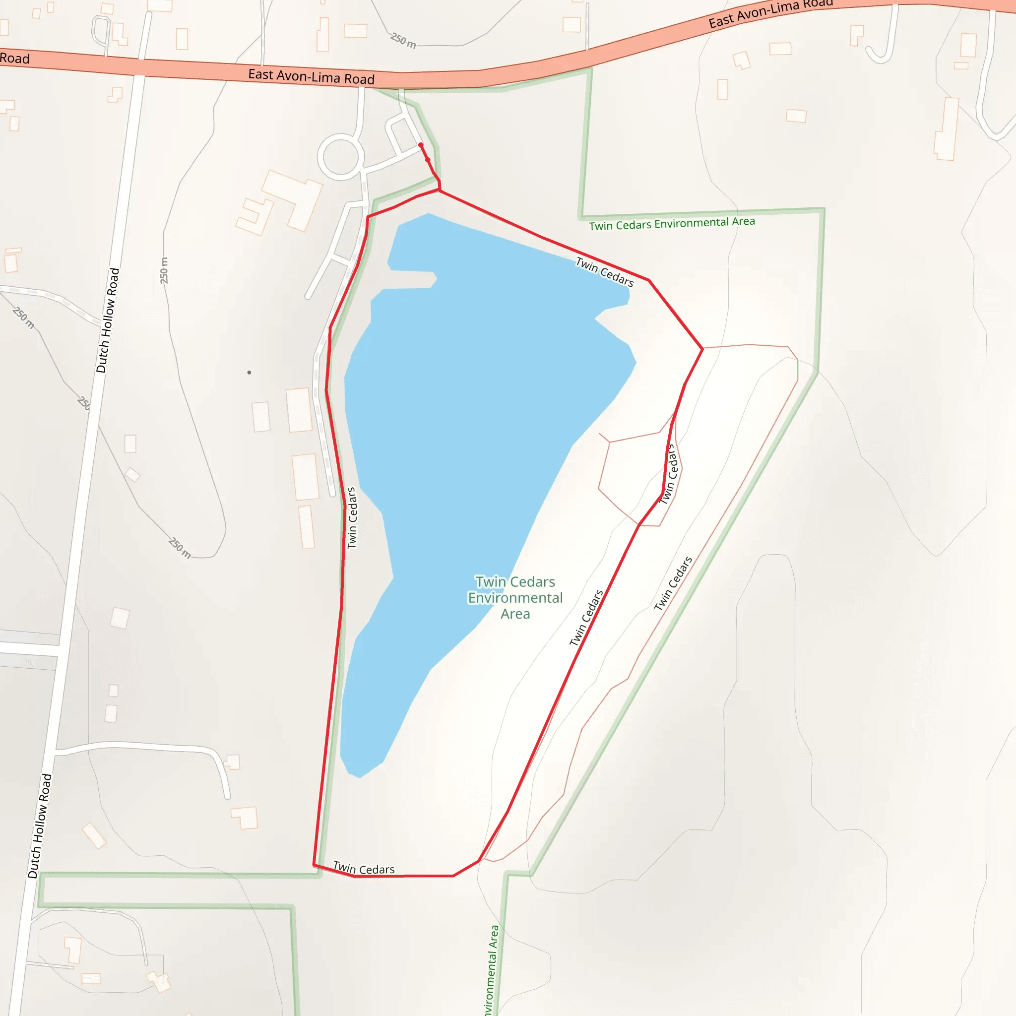Twin Cedars Loop Trail mobile static map