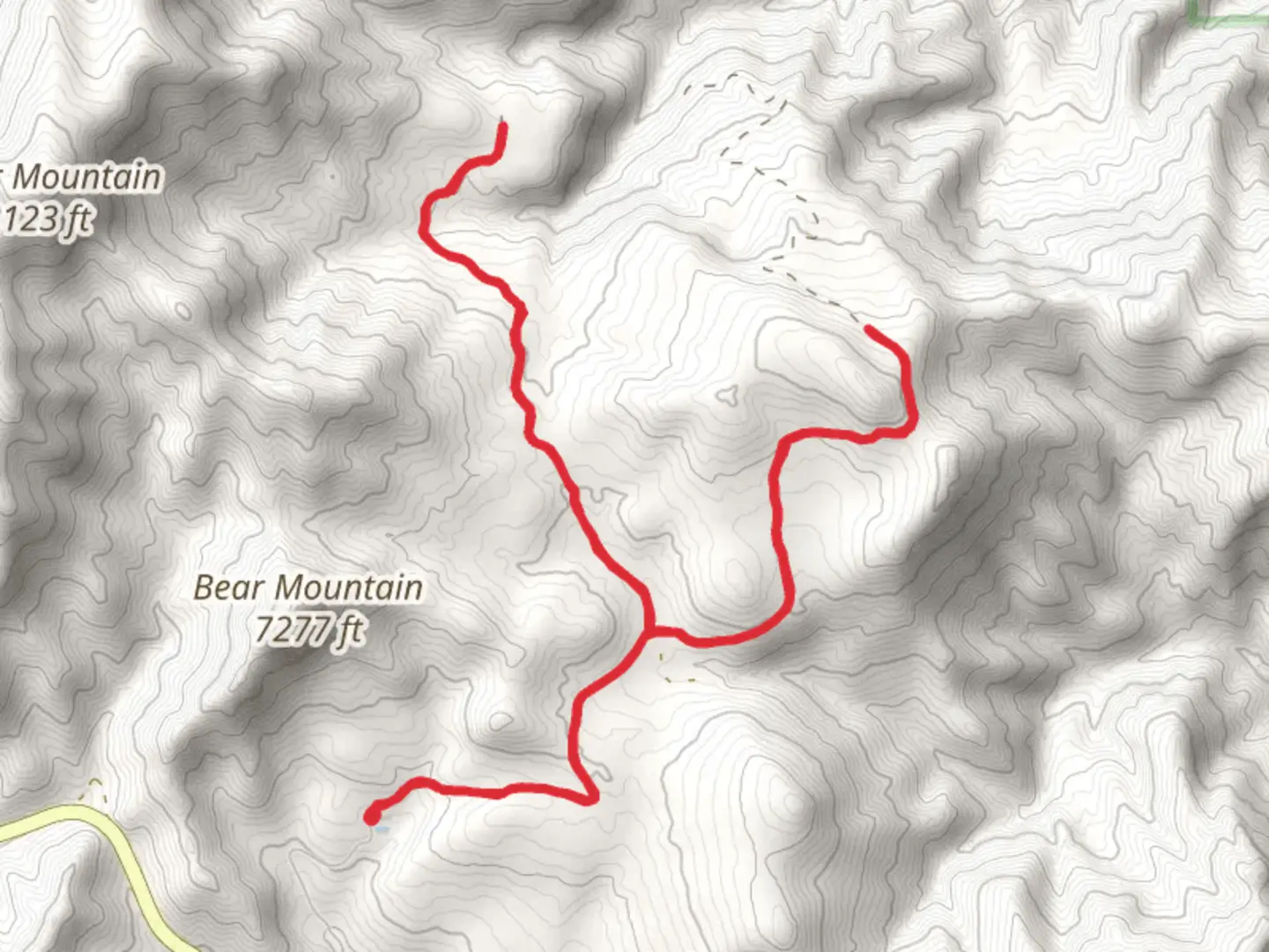 An image depicting the trail Soldier Creek and Stough Reservoir and its surrounding area.