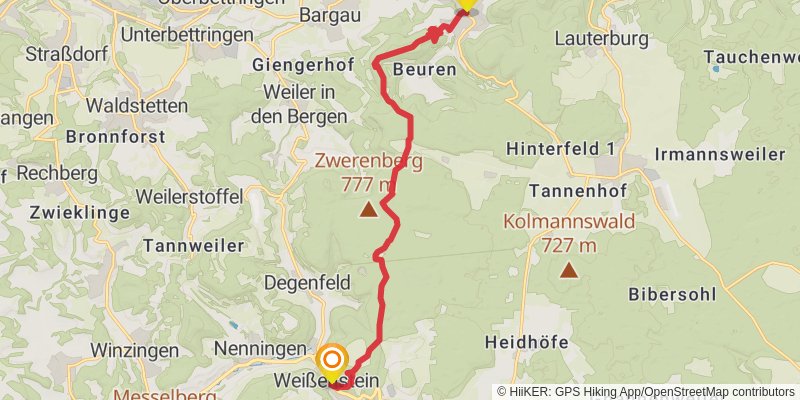 Albsteig stage 6 Map