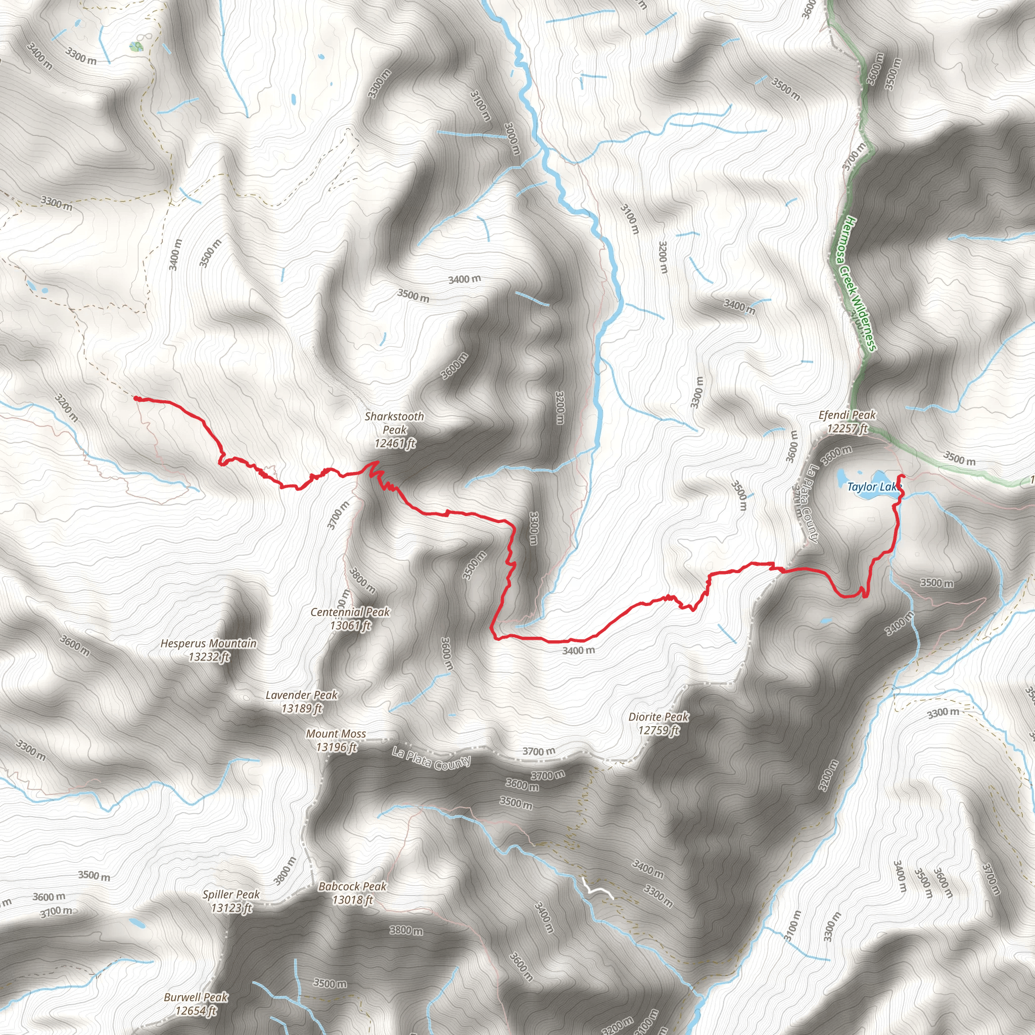 Sharkstooth Trail mobile static map