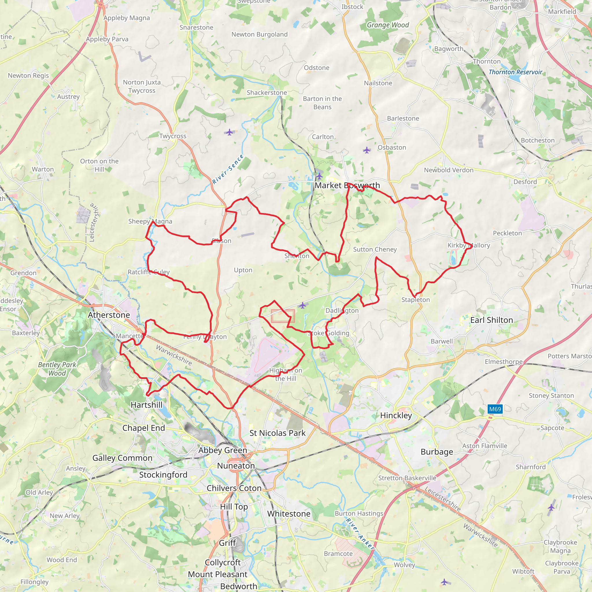 Battlefields and Borderlands Way mobile static map