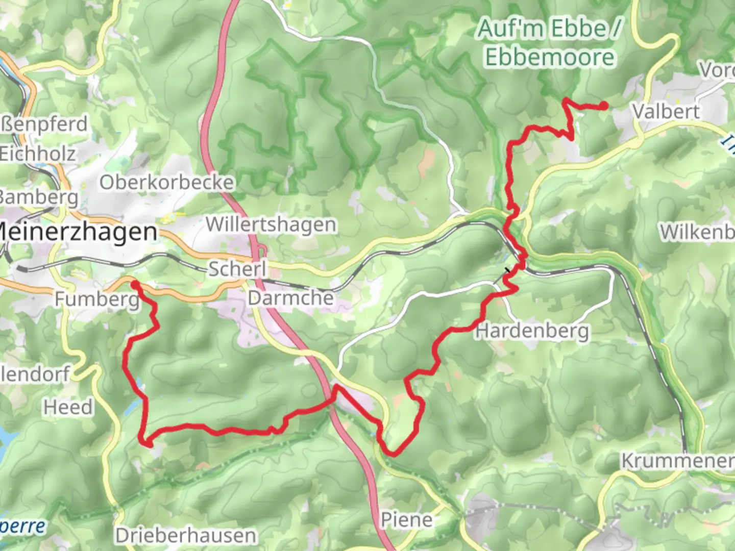 An image depicting the trail Fumberg to valbert Walk and its surrounding area.