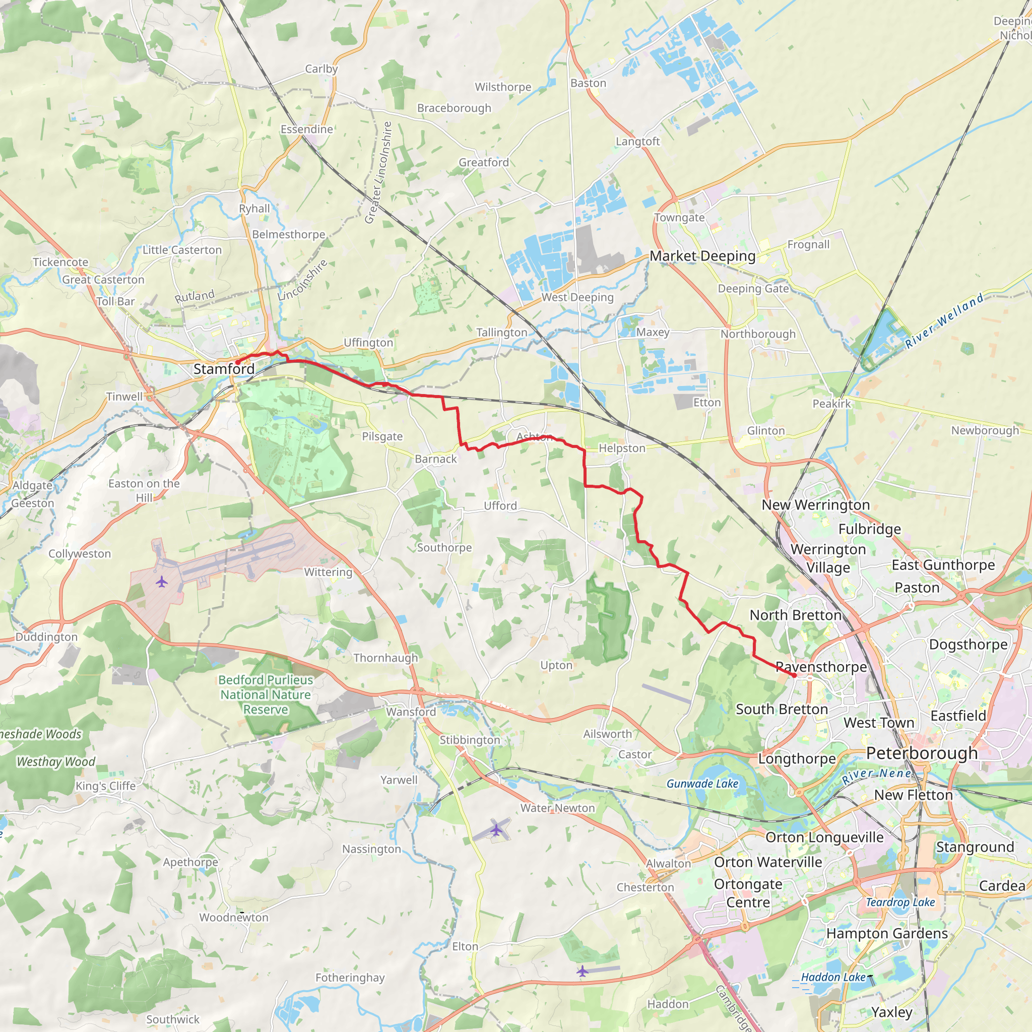 Torpel Way mobile static map