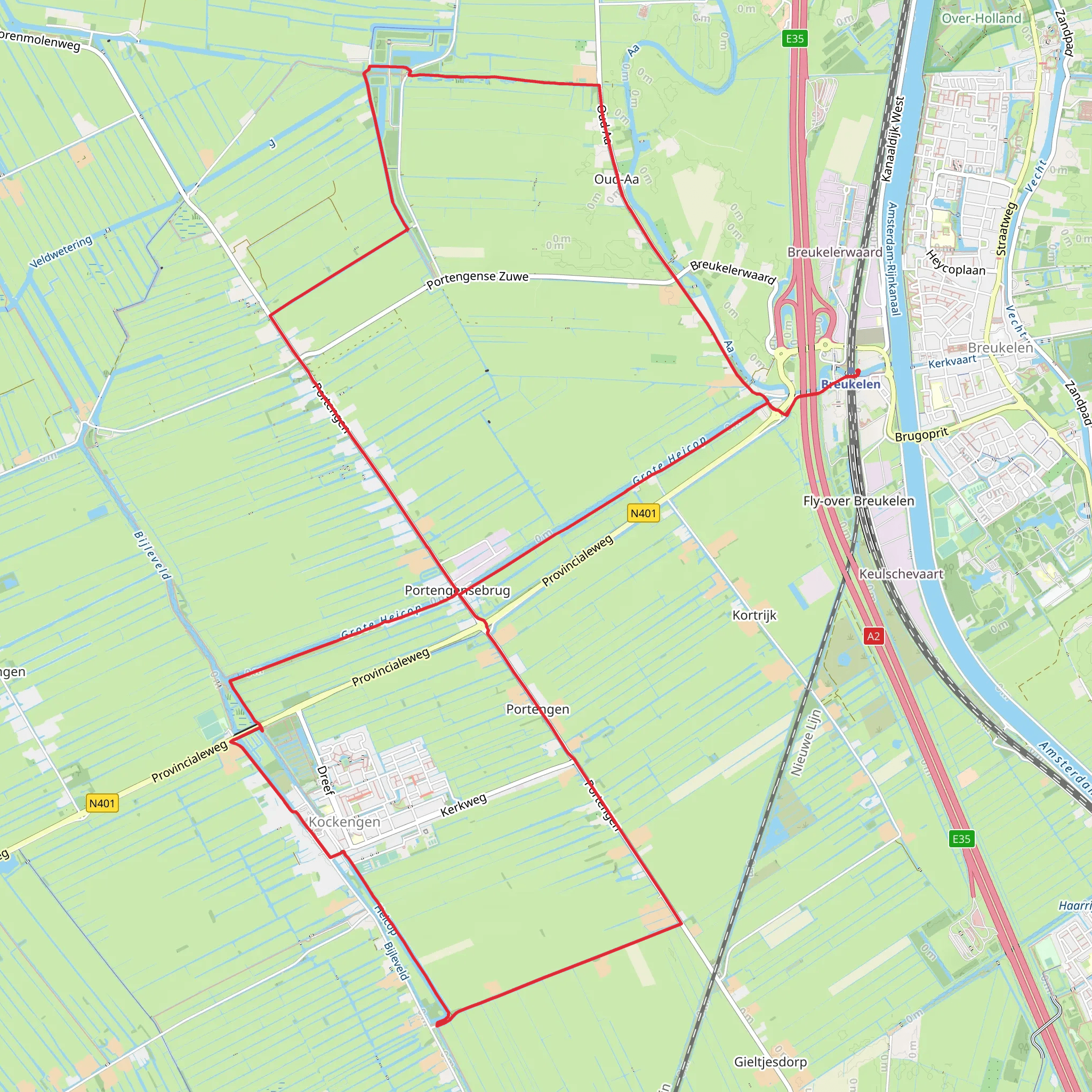 Grote Heicop via Marskramerpad and Floris V Pad Loop mobile static map
