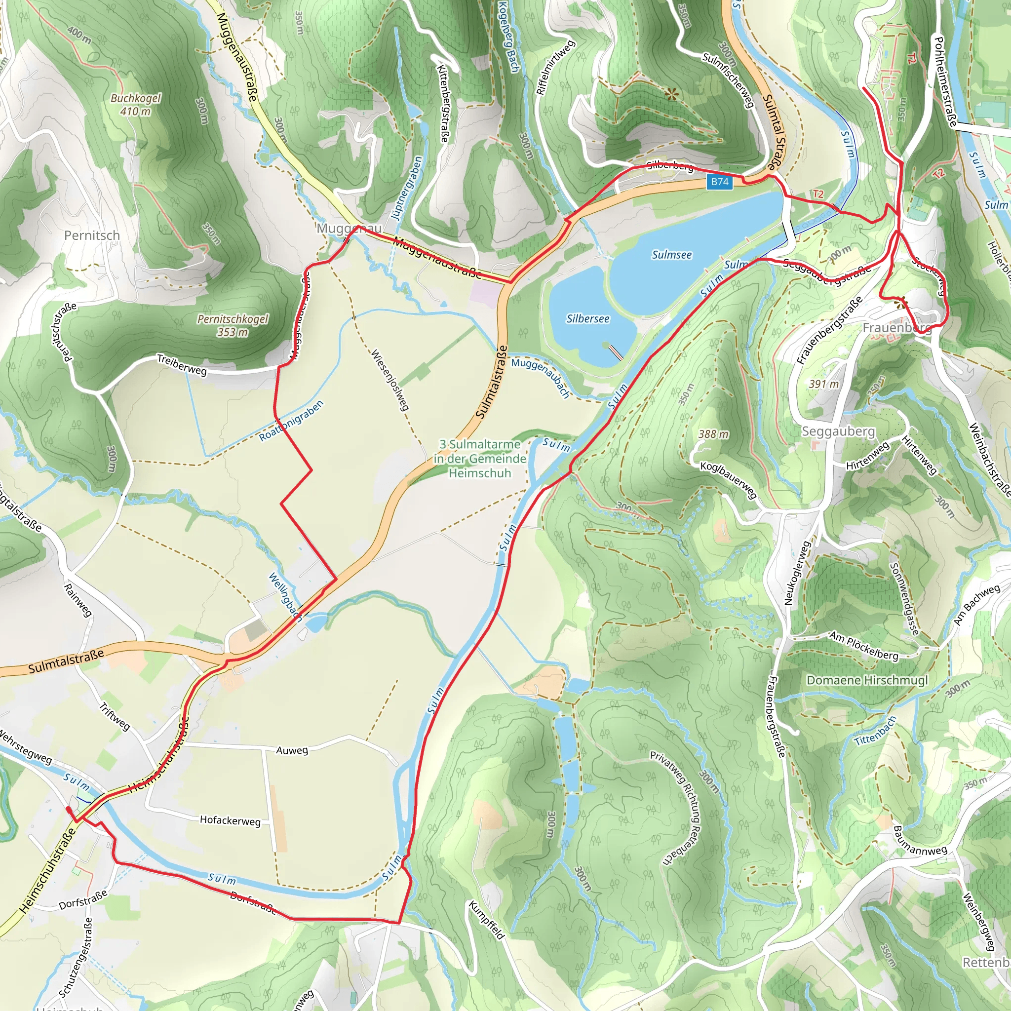 Sulmtal Sausal Wine Trail mobile static map