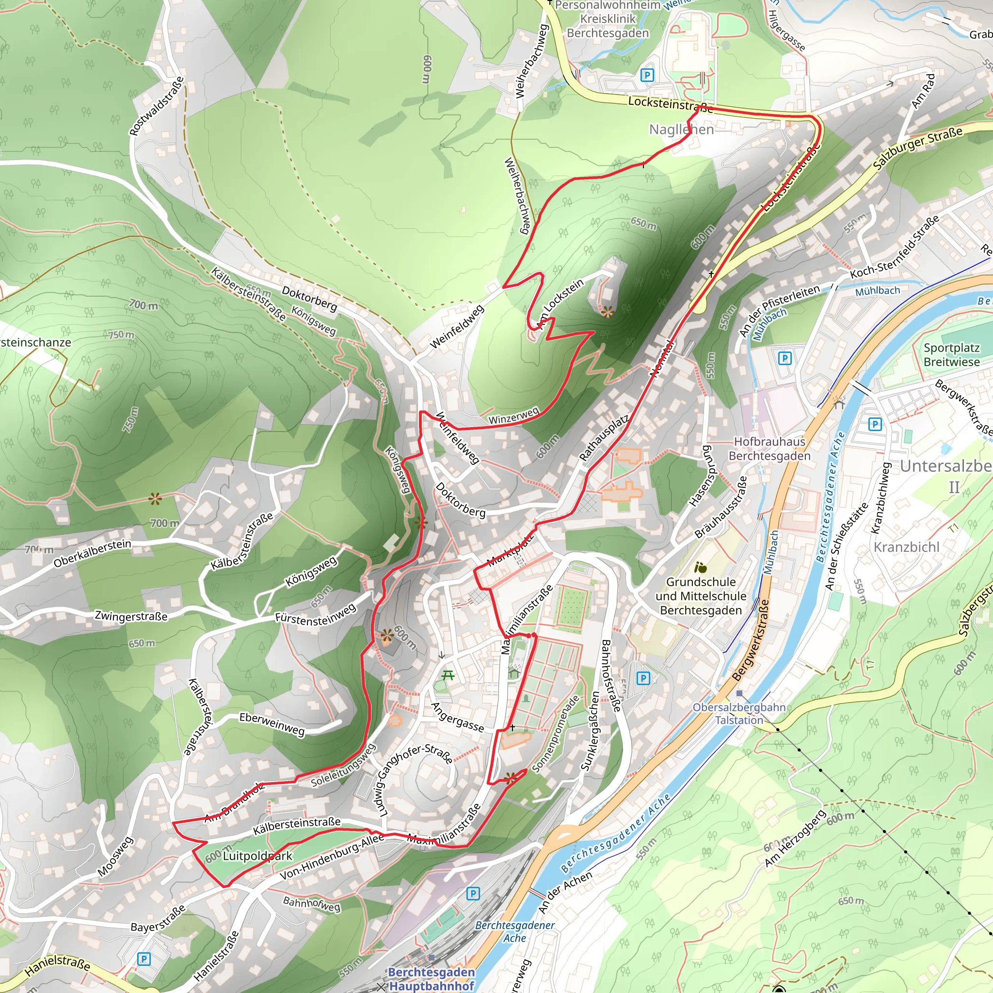 Berchtesgaden Loop via Lockstein mobile static map