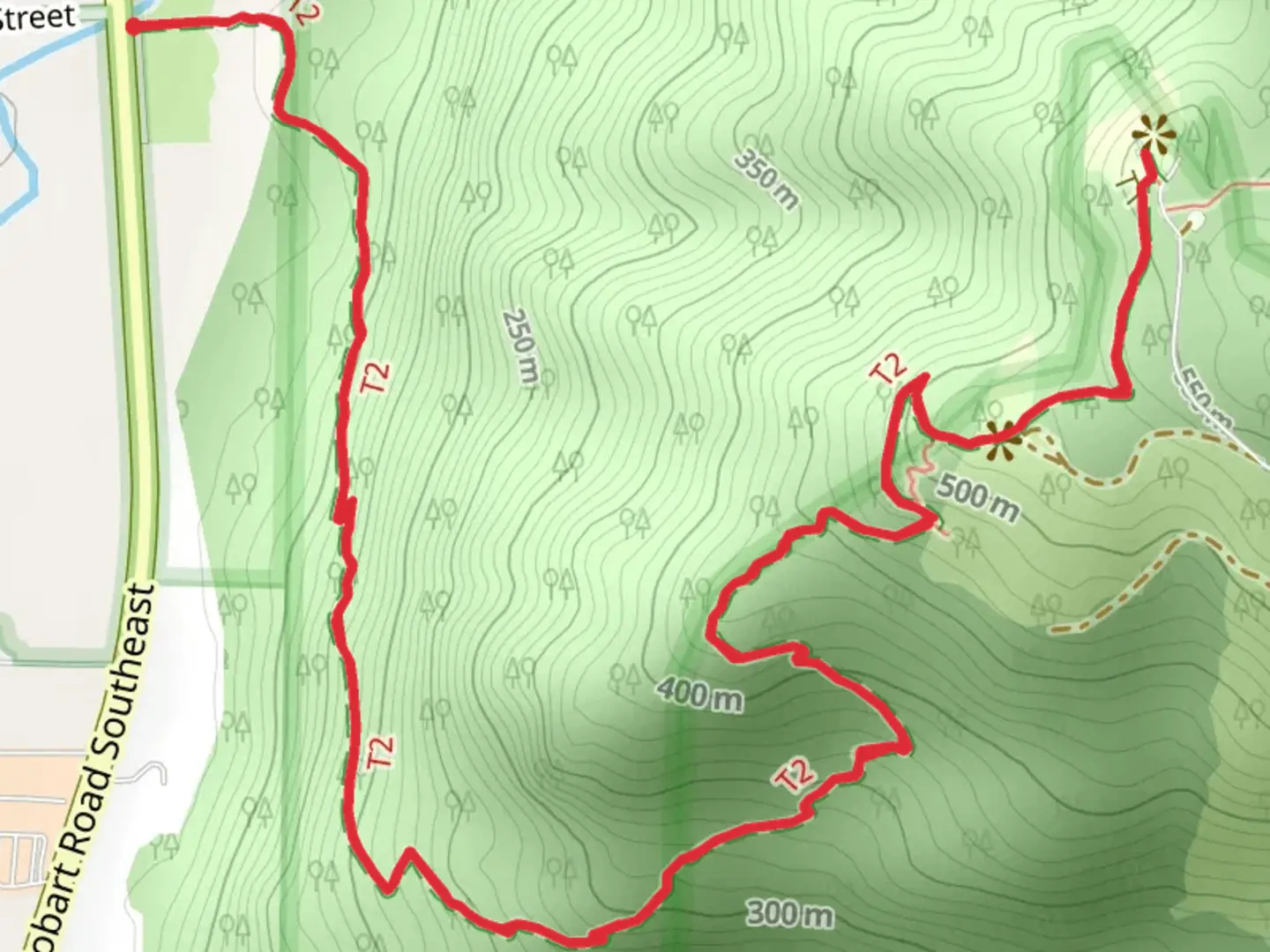 An image depicting the trail Poo-Poo Point via Chirico Trail and its surrounding area.