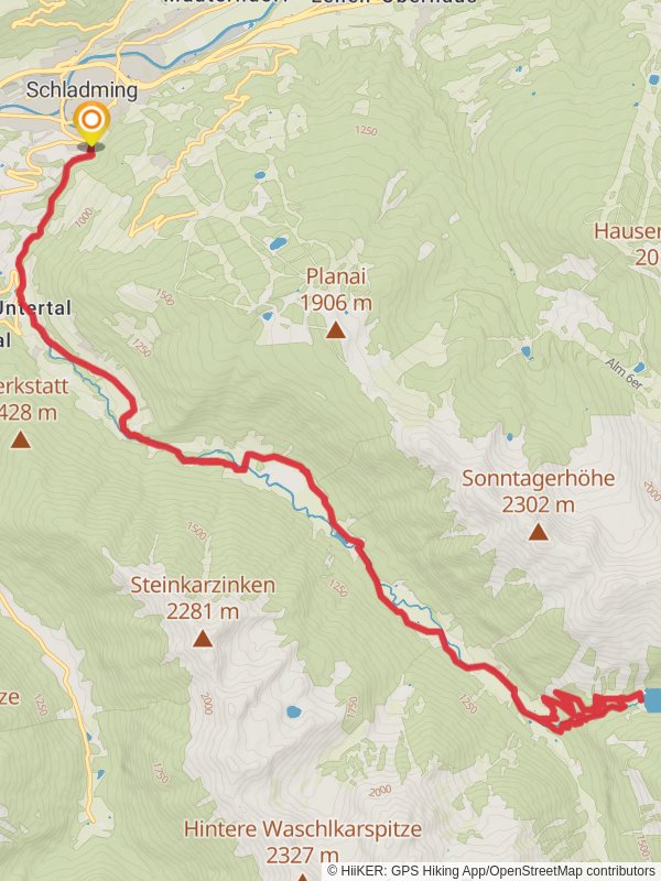 Schladming - Riesachsee Trail mobile static map