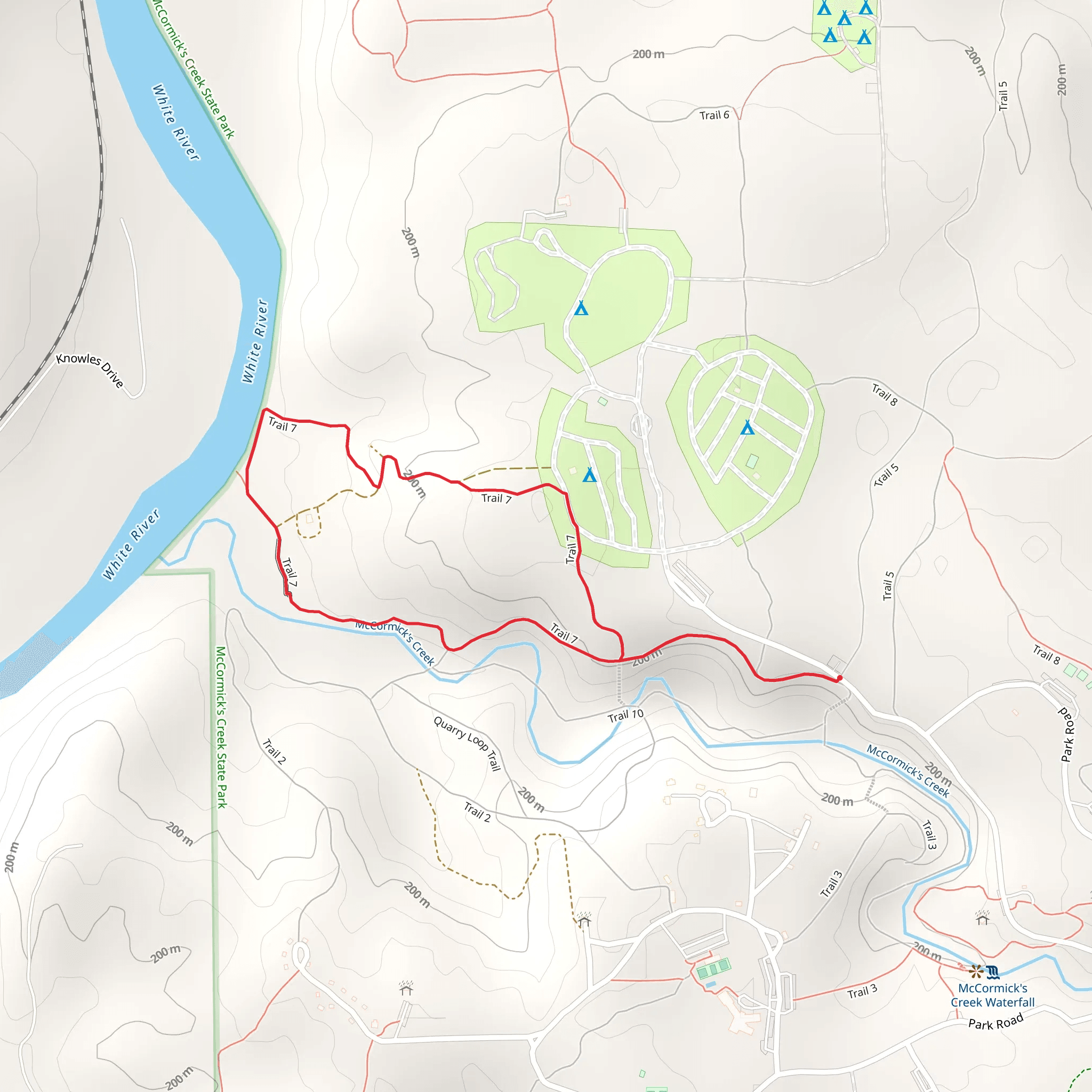 Trail 7 Loop mobile static map