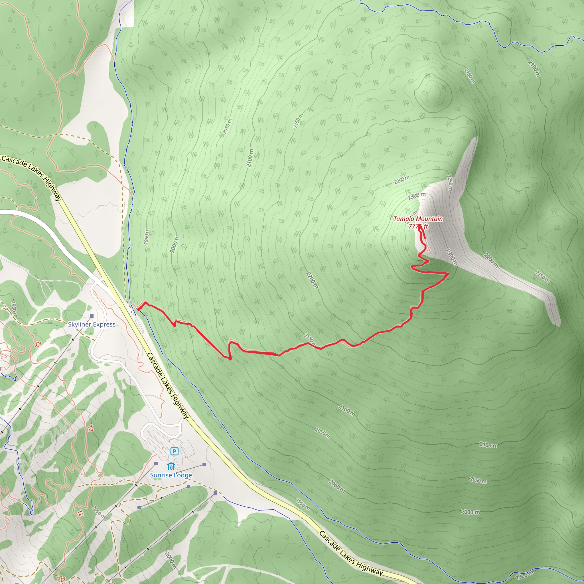 Tumalo Mountain Trail mobile static map