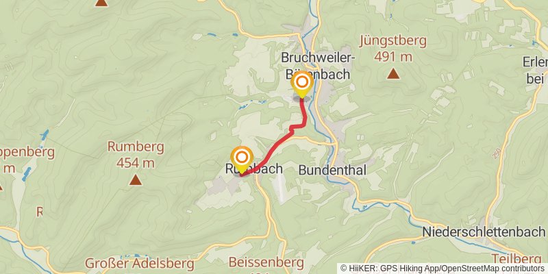 Felsenland Sagenweg alt 6 Map