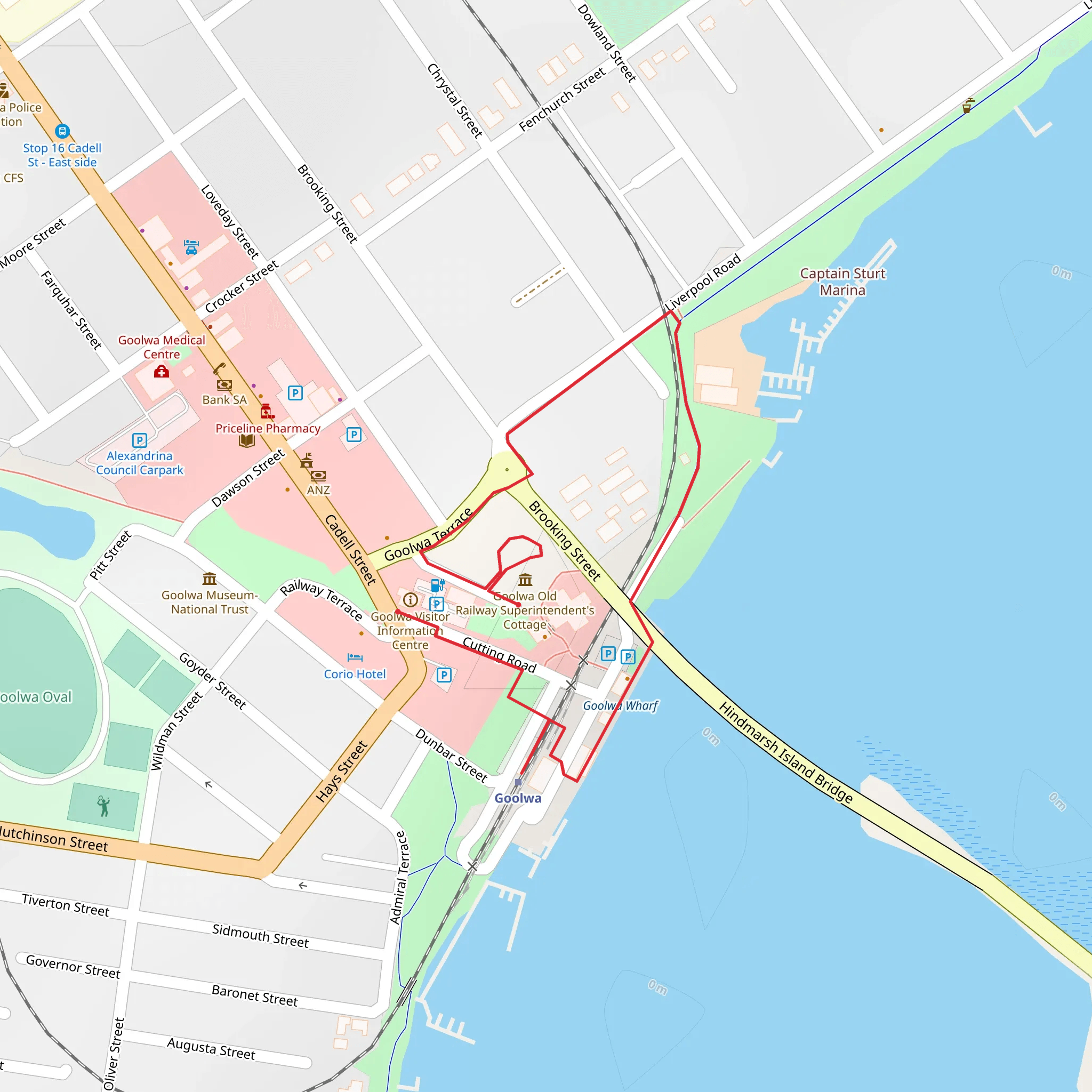 Goolwa Wharf Precinct mobile static map