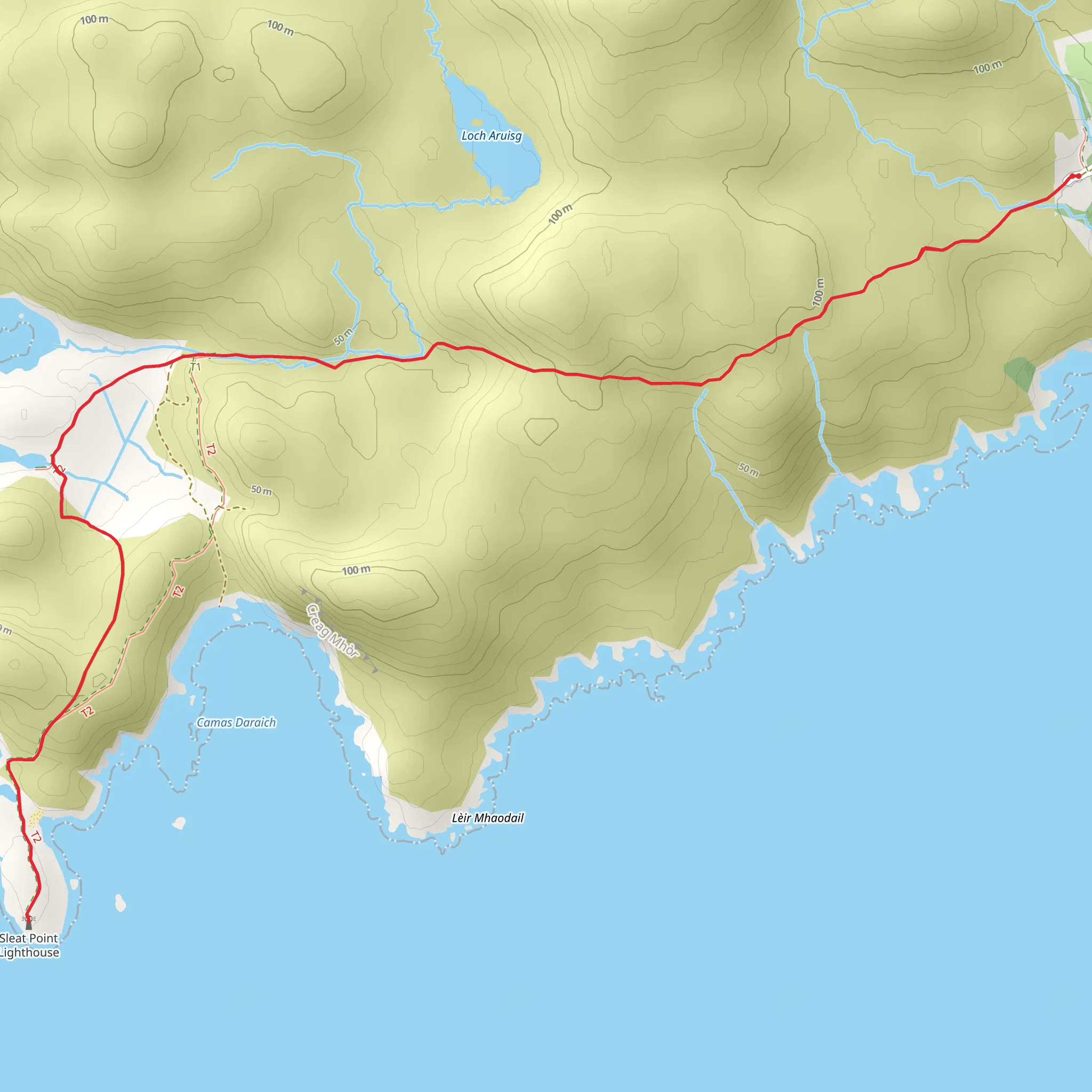 Point of Sleat from Aird mobile static map