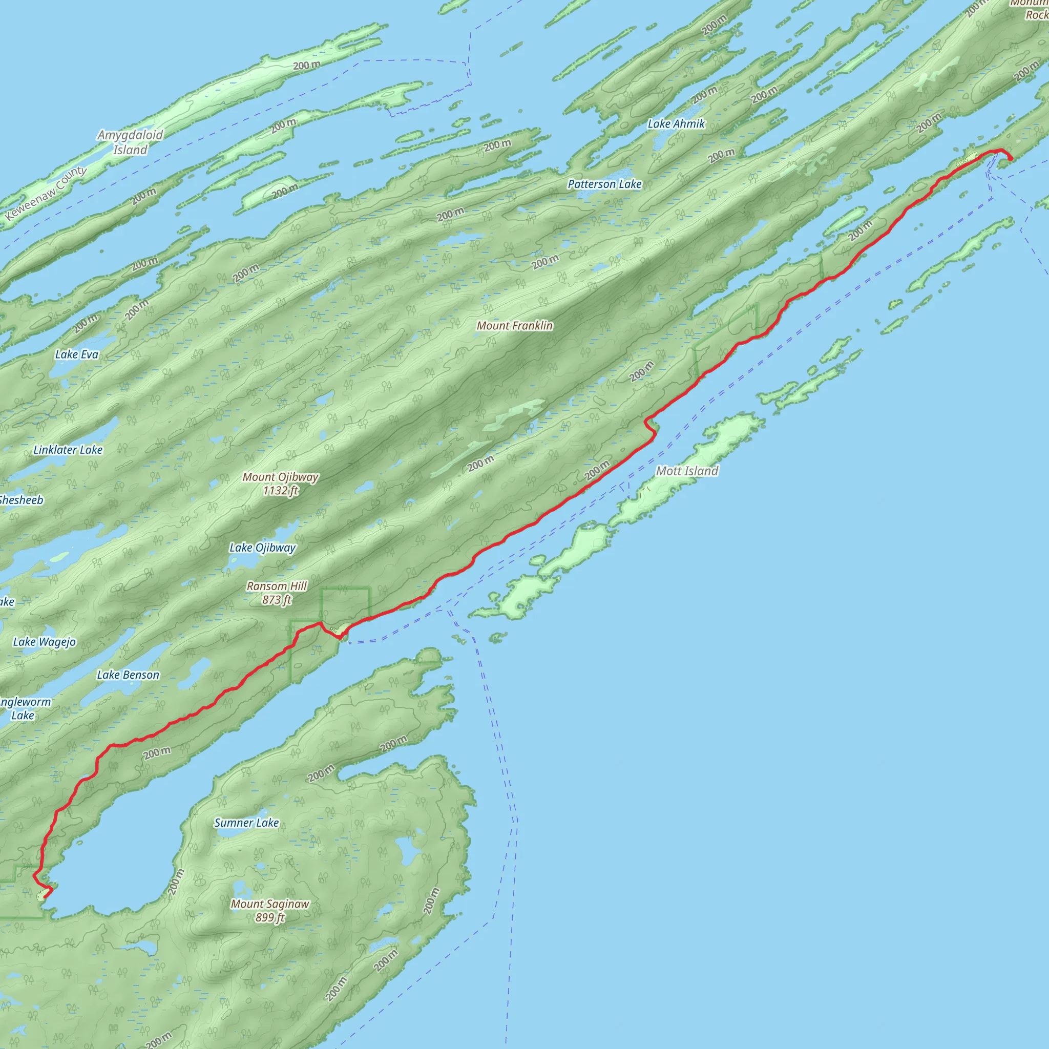 Rock Harbor Trail mobile static map